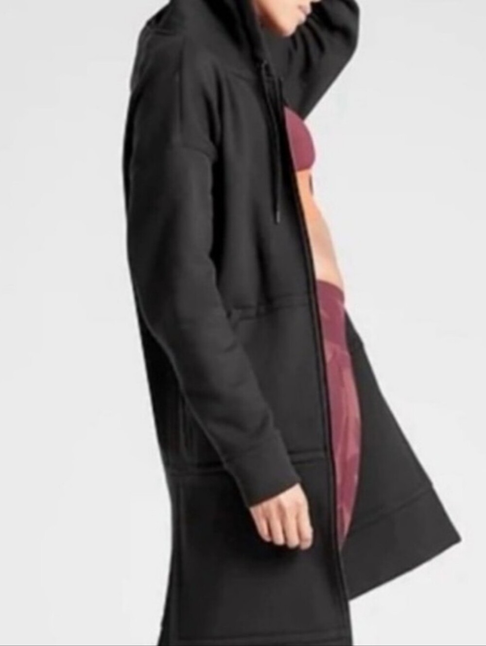 Athleta Black Long Zip Hoodie - Picture 6 of 7